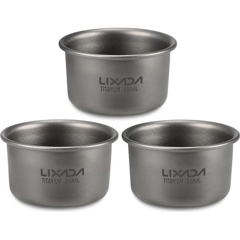 Mugue à thé en titane mini 35ml 8g - Tasse café, thé, randonnée, camping, bureau, maison (1/5)