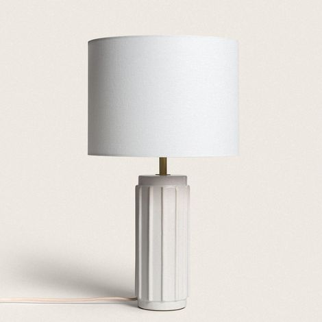 Lampada da Tavolo Ceramica Corbusier Bianco (1/5)