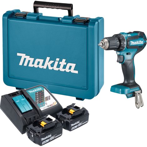 Perceuse-visseuse sans fil Makita DDF 485 RME 18 V 50 Nm sans balais + 2 batteries 4,0 Ah + chargeur + mallette (1/5)