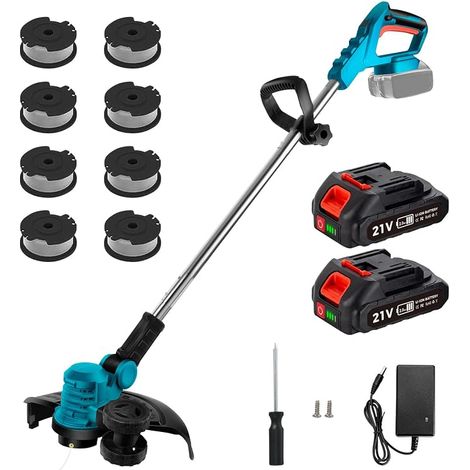 Cordless Electric Lawn Mower with 8 Interchangeable Heads 2 x 2600 mAh (1/5)