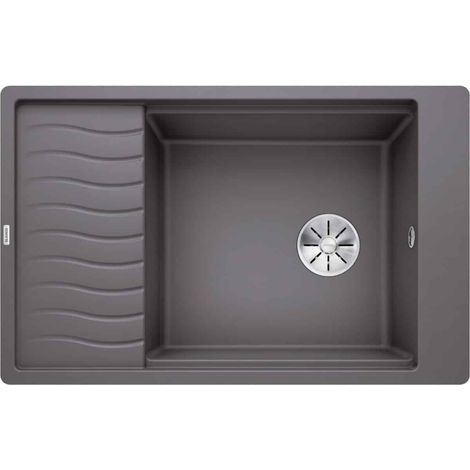Evier Blanco Elon XL 6S Silgranit - GRIS ROCHER - Vidage : Manuel (1/2)