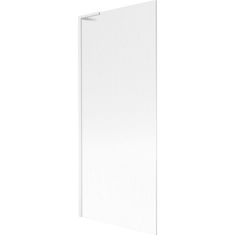 Mexen Next L écran de baignoire 1 volet 80 x 150 cm, rainures, blanc - 895-080-000-03-09-20 (1/5)