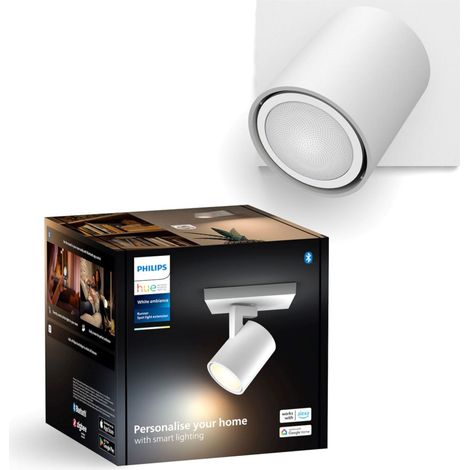 Runner, Spot Plafond +Variateur + Ampoule, Blanc (1/5)
