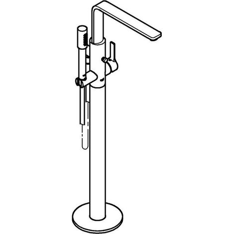 Grohe Lineare Einhand-Wannenbatterie, Bodenmontage, Ausladung (1/5)