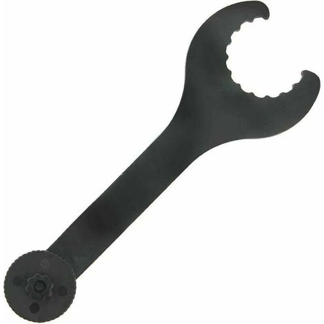 Clé de pédalier de vélo en acier au carbone, outil de démontage Outils de réparation de vélo Clé de pédalier pour kit de réparation (Noir) (1/5)