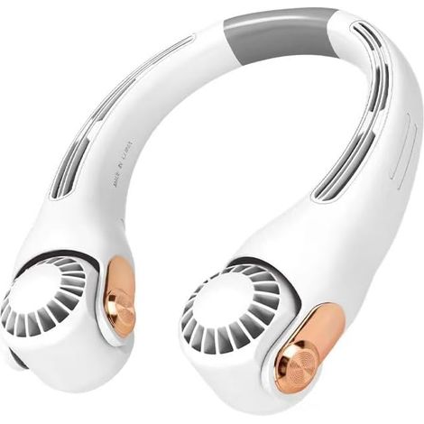 Ventilatore da collo portatile, ricaricabile e multifunzionale, con tre velocità, ideale per il lavoro e l'uso quotidiano. Un nuovo ventilatore leggero e portatile con flusso d'aria regolabile (1/3)