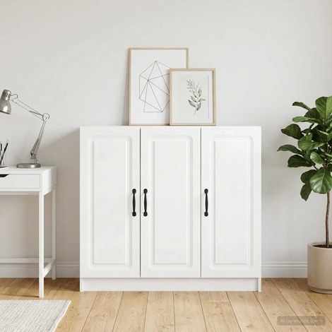 vidaXL Credenza Bianco Lucido 89 x 34,5 x 77 cm Legno (1/5)