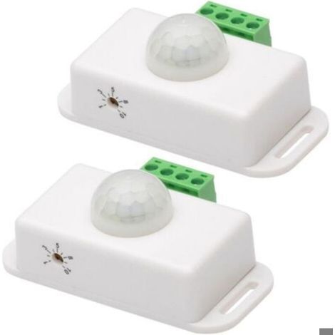 2pièces Interrupteur Détecteur Mouvement Pir Avec Capteur Infrarouge Haute Sensibilité Pour Éclairage Led Intérieur Extérie (1/5)