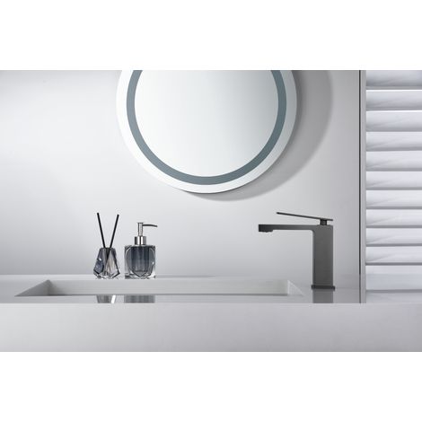 Imex - Grifo Monomando Lavabo Caño Bajo Black Gun Serie Pisa