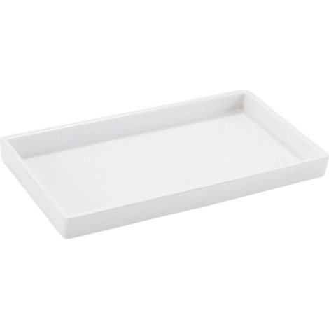 Plateau de rangement pour tasses Plateau de rangement grande capacité 23 cm (9 pouces) Blanc (1/5)