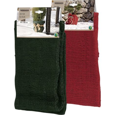 Windhager Jute-Sack 70 x 100 cm, grün Schutzvlies (1/2)