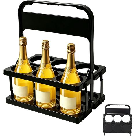 Pliable Porte Bouteille, 27×18×31 cm Porte-Boisson avec Poignée (1/5)
