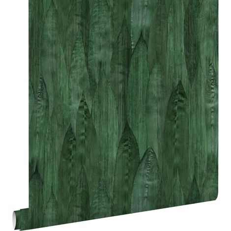 papier peint feuilles vert émeraude  - ESTAhome (1/5)