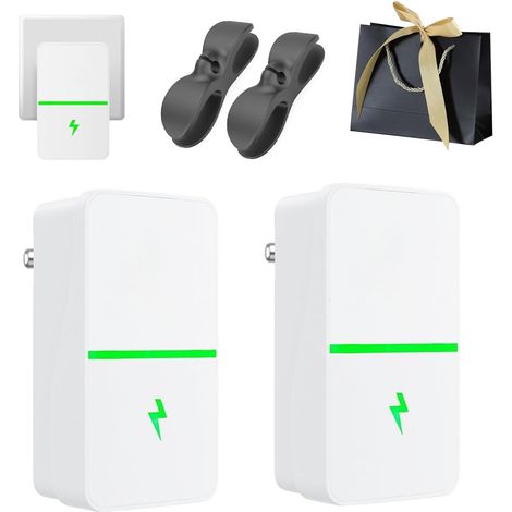 Risparmio energetico, 2 pezzi 90–250 V dispositivi di risparmio energetico con sacchetto regalo e morsetto per cavi, adatti per elettrodomestici e dispositivi ad alta tensione (1/5)