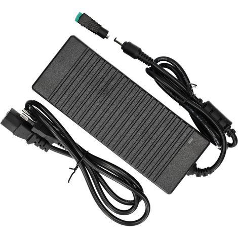 Transformador 12VDC 10A 120W con enchufe interior IP20 + Conector Tira LED