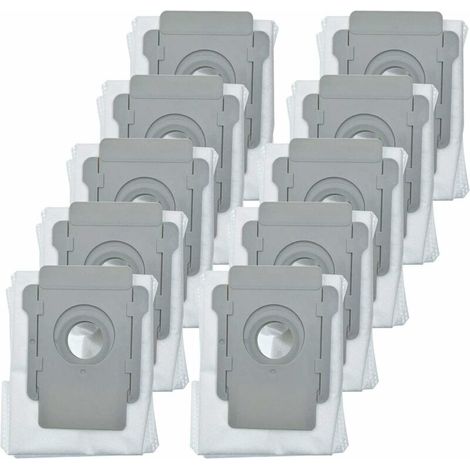 10 Packs De Sacs Sous Vide Pour Irobot Roomba I7 I7+/Plus (7550) I3+ (3550) I4+(4552) I6+ (6550) I8+ (8550) S9+ (9550) I & S Series Clean Base Sacs D'Élimination Automatique De La Saleté (1/5)