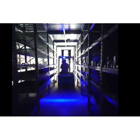 Lampada Fanale Faro Led Lineare Per Carrello Elevatore Muletto Luce Blue 12V-80V 30W Segnaletica Sicurezza (1/3)