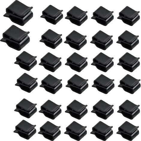 Solar Panel Cable Clamp Photovoltaic Cable Holder Cable Tie Trailer Frame Cable Clamp for Solar Module Fixing 30 Pieces Black (1/5)