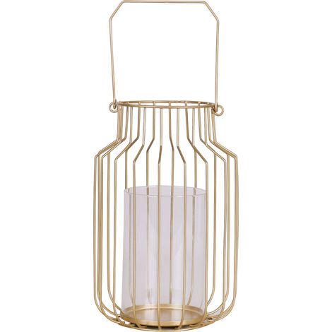 Lanterne décorative en métal design chic GOLD HOME