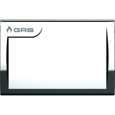 PLACCA DI COPERTURA CROMO PER VALVOLE INTERCETTAZIONE VECCHIA CONNESSIONE  AD U 122X80 MM   TECO Srl