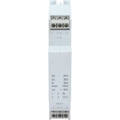 Parafoudre 24 V CC, résistance aux surtensions, protection contre la foudre (1/5)
