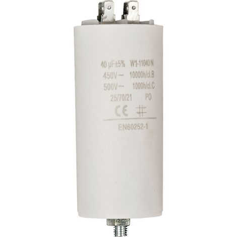 Nedis Fixapart W1-11040N Condensatore Bianco 40µF 450V