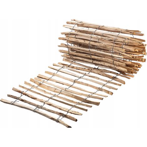 KADAX Zaun aus Hasel, Staketenzaun aus Haselnuss, Gartenzaun, 4-6cm, 100x500cm