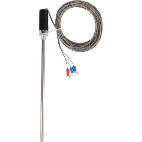 Sonde thermocouple M12 PT100 en acier inoxydable, capteur de température, 200 mm, 0-400 °C, 5 m