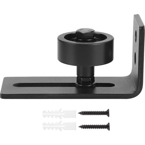 Quincaillerie pour porte de grange en acier au carbone noir, rail (1/5)