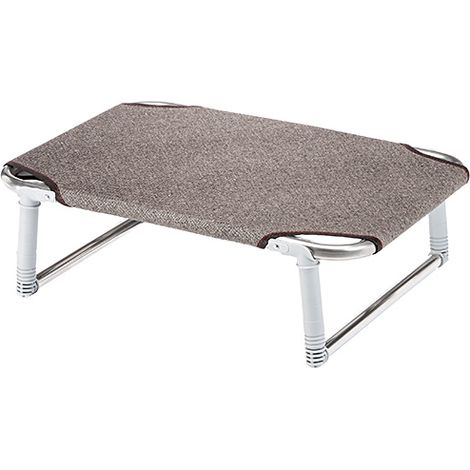 Ferplast DREAM Brandina in alluminio con telo sintetico - 4 misure. Variante 60 - Misure: 62 x 44 x h 18 cm - Tortora