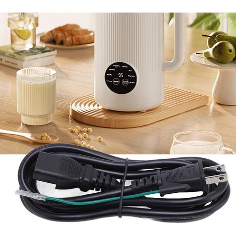 Cable de alimentación para máquina de leche de soja, cable de alimentación de repuesto seguro fabricado en PVC para máquinas de leche vegetal. (1/5)