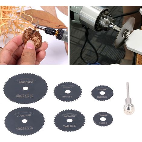 Kit de 7 lames de scie à métaux haute vitesse, disque de scie à métaux, lame de coupe, kit de lames de scie circulaire (1/5)