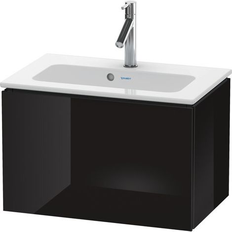Duravit L-CUBE mueble bajo lavabo compacto 400x620x391mm negro de alto brillo (1/5)