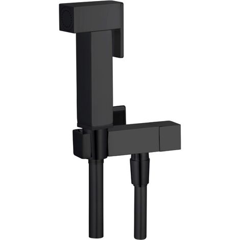 Kit idroscopino nero quadro doccetta per wc portatile shut-off monogetto con leva (1/3)