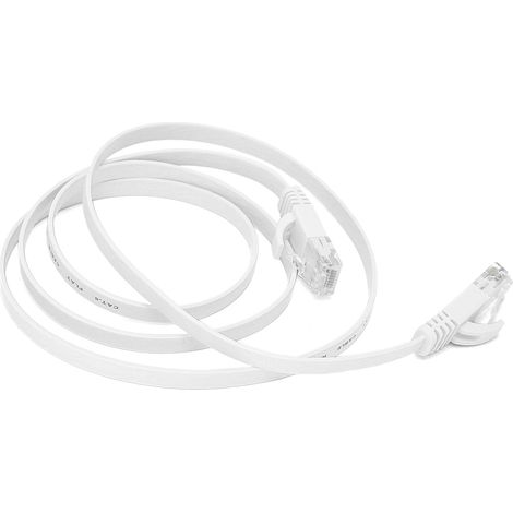 Câble Ethernet Plat CAT6 1m, 8 Fils Cuivre pour Réseau Gigabit (1/5)