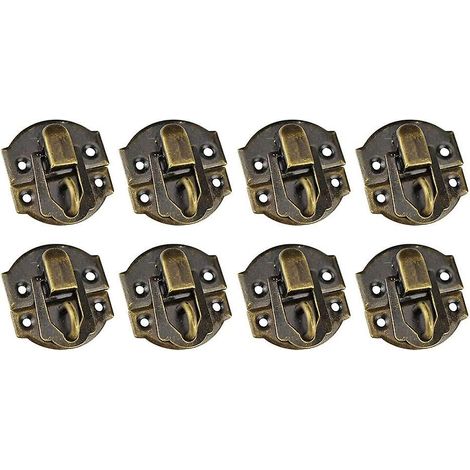 Lot de 10 cadenas de style vintage antique pour boîtes à bijoux, tiroirs et valises - 20 x 21 mm (1/4)