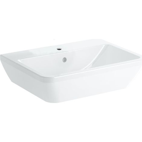 VitrA Integra lavabo 65 x 49 cm avec trou de robinetterie central, blanc brillant (7051-003-0001)