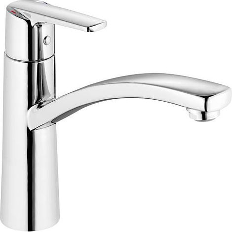 Robinetterie cuisine Heinrichschulte, Alpha 300, chormé, bec orientable (1/3)