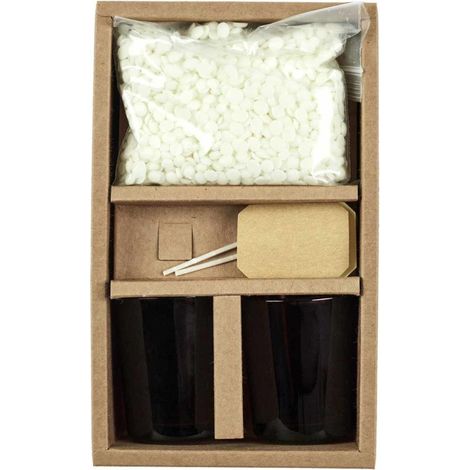 Lot de 2 Bougies à Confectionner "DIY" 6cm Marron (1/5)