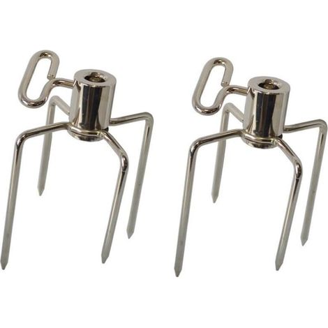 Ersandy – Fourchette de rôtissoire pour barbecue – Lot de 2 – Broches effilées pour insertion facile – Capacité accrue pour tiges 8 mm