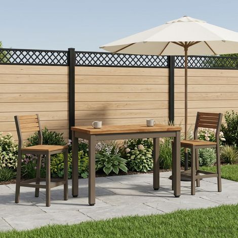 vidaXL Mesa de centro Natural y Café 60,5 x 30 x 36 cm (1/5)