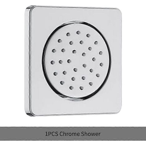 Pommeau de douche massant en laiton doré rose, pommeau de massage SPA latéral pour baignoire, pommeau de douche corporel, carré chromé noir, pièce chromée promotionnelle (1/5)