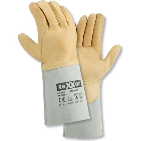 teXXor® Schweißerhandschuh ARGON III Kat. 2, 12138 Gr.8 Rindnappaleder (1/4)