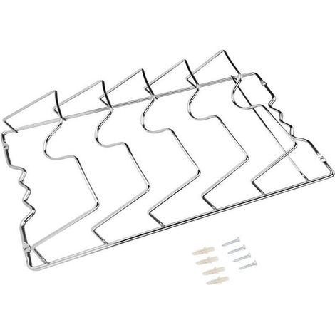 Porte Couvercles Vertical en Métal, Range Couvercle Mural avec 5 Compartiments, Rangement Couvercle Casserole pour Placard ou Mural, 40.7 x 25.7 x 7.5cm