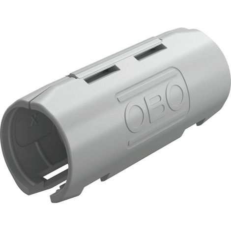 OBO Bettermann Manguito de conexión Quick-Pipe M16 polipropileno gris claro RAL 7035, 2154081