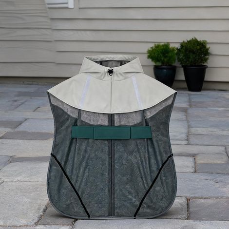 Imperméable chien réglable 88 cm avec ouvertures pour harnais (1/5)