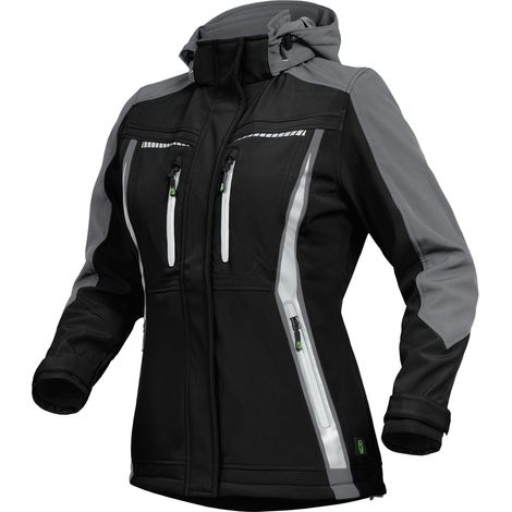 Leibwächter Sommer-Softshelljacke Damen FLXDS Gr. 36 schwarz/grau (1/5)