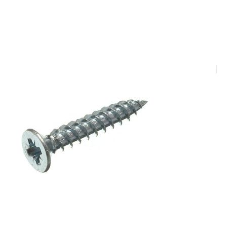 Lot de 250 vis à bois double filetage BZP en acier zingué 20,3 x 3,8 cm (1/2)