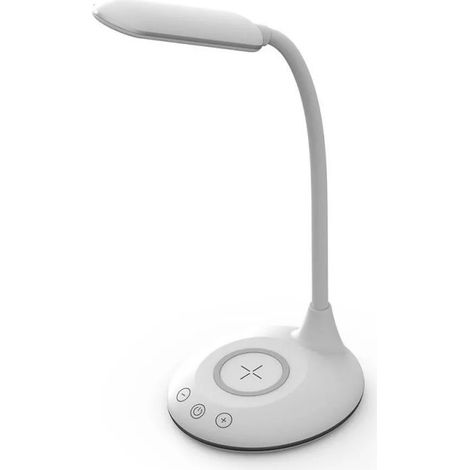 V-TAC VT-7505 Lampe table LED 4W touch changement de couleur 3in1 dimmable avec wireless charging corps souple blanc - SKU 8605 (1/5)