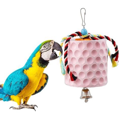 Jouet à Mâcher Extra-Large pour Oiseaux, Pierre de Calcium pour Bec avec Clochette, Accessoire pour Cage, Jouet pour Perruches, Perroquets, Hamsters, Lapins et Chinchillas (1/5)
